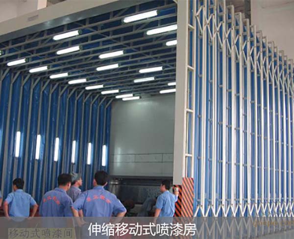 伸縮式(shi)移動(dòng)噴漆房 (6)